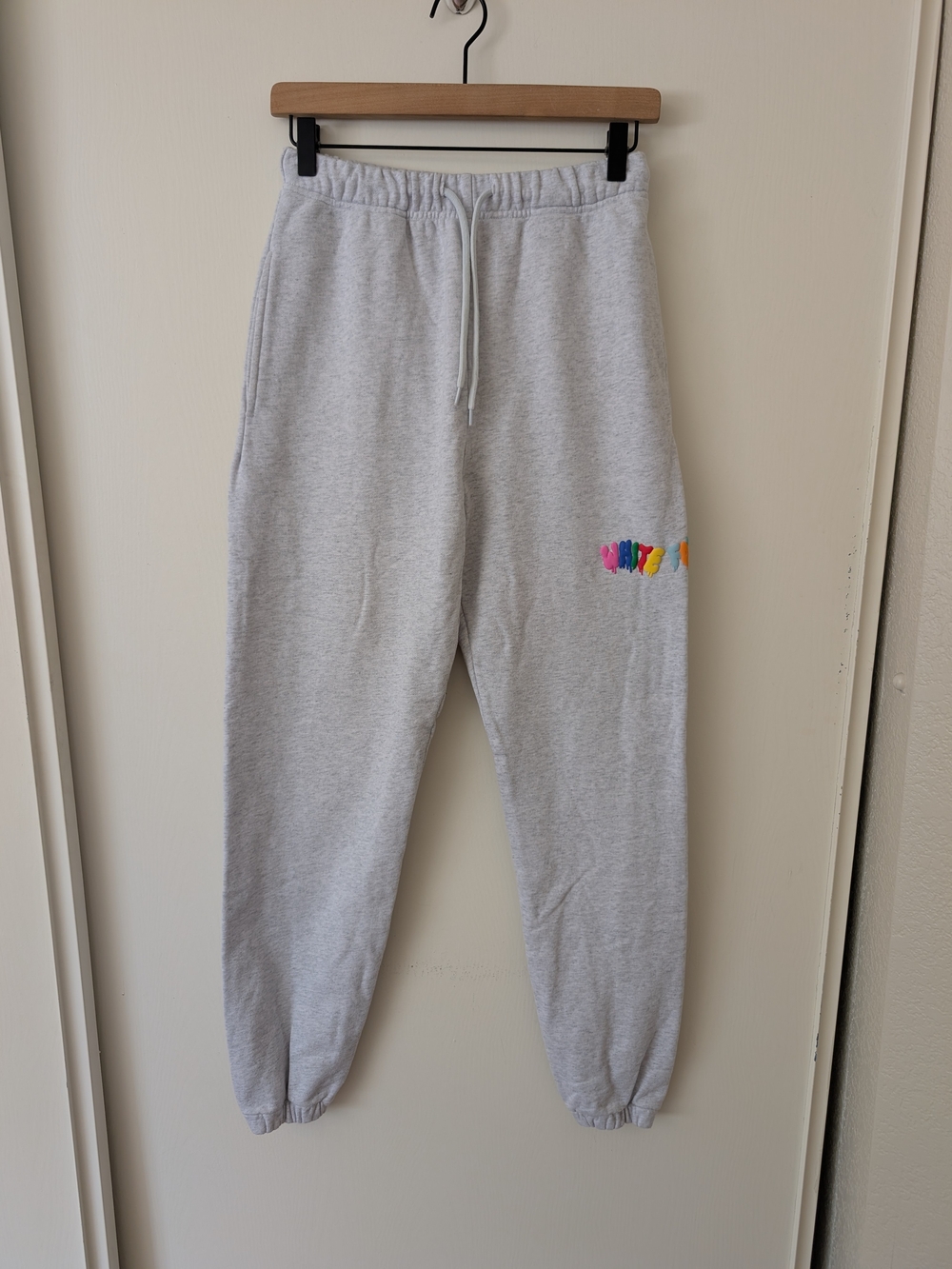 White Fox Womens Small Gray Joggers 100% Cotton Loungwear Streetwear Athletic